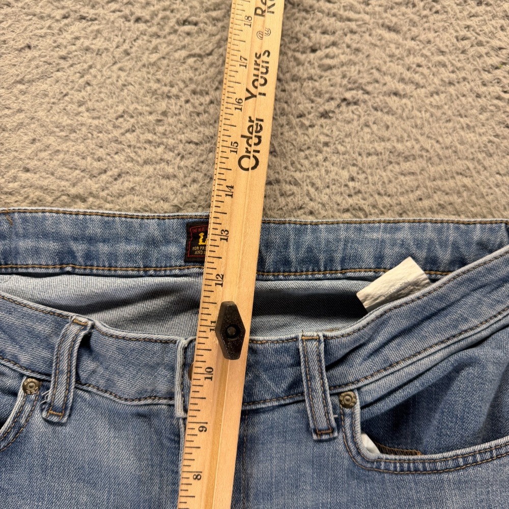 Lee Legendary Jeans Womens 12 Blue Cotton Denim Straight Workwear Faded Stretch - Picture 4 of 11